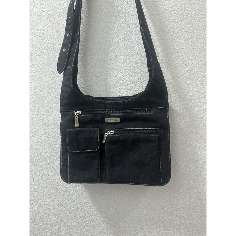 Baggallini City Bag Crossbody Shoulder Bag Purse Organizer Adjustable Black